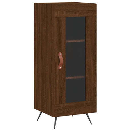 Hoge kast 34,5x34x180 cm bewerkt hout bruin eikenkleur - AllerleiShop