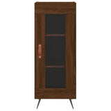 Hoge kast 34,5x34x180 cm bewerkt hout bruin eikenkleur - AllerleiShop