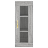 Hoge kast 34,5x34x180 cm bewerkt hout grijs sonoma eikenkleurig - AllerleiShop