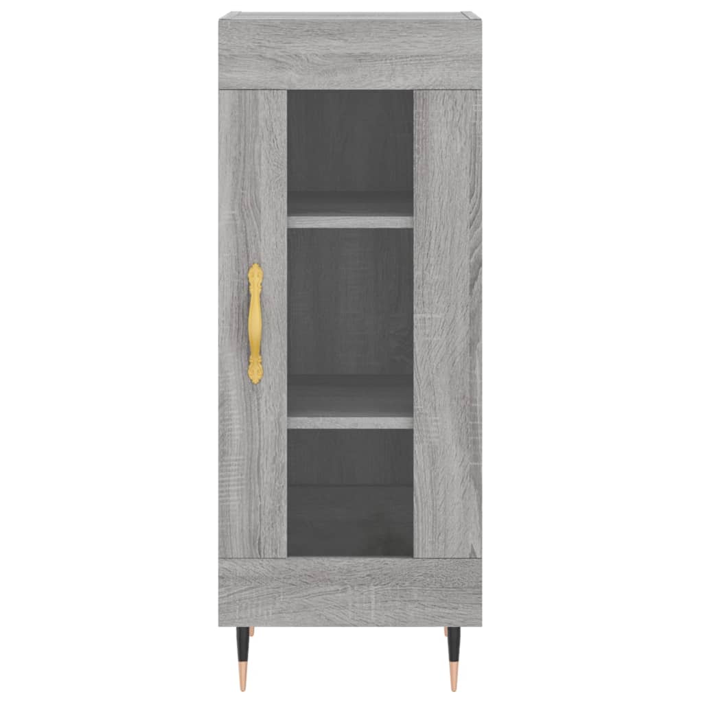 Hoge kast 34,5x34x180 cm bewerkt hout grijs sonoma eikenkleurig - AllerleiShop