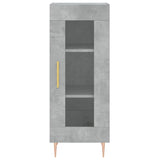 Hoge kast 34,5x34x180 cm bewerkt hout betongrijs - AllerleiShop