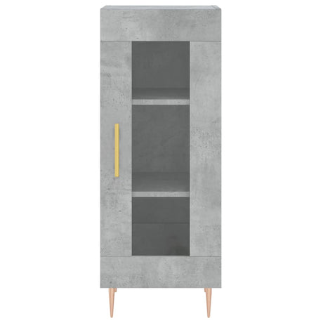 Hoge kast 34,5x34x180 cm bewerkt hout betongrijs - AllerleiShop