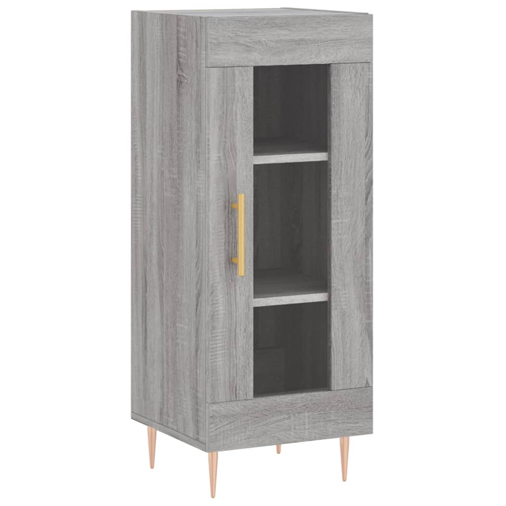 Hoge kast 34,5x34x180 cm bewerkt hout grijs sonoma eikenkleurig - AllerleiShop