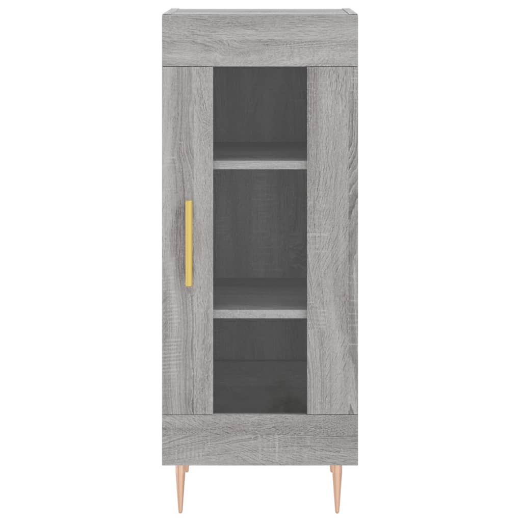 Hoge kast 34,5x34x180 cm bewerkt hout grijs sonoma eikenkleurig - AllerleiShop