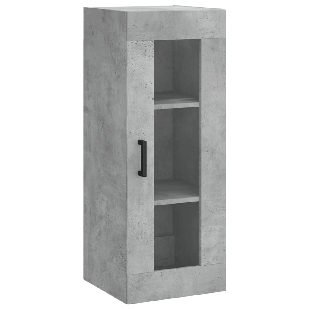 Hoge kast 34,5x34x180 cm bewerkt hout betongrijs - AllerleiShop