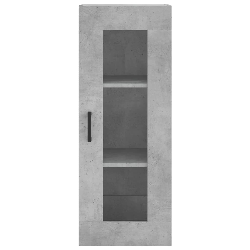 Hoge kast 34,5x34x180 cm bewerkt hout betongrijs - AllerleiShop