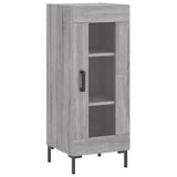 Hoge kast 34,5x34x180 cm bewerkt hout grijs sonoma eikenkleurig - AllerleiShop