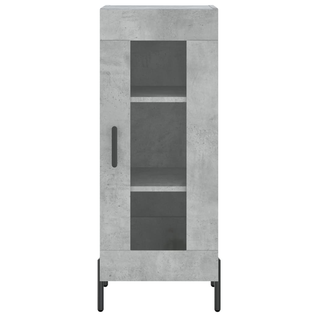 Hoge kast 34,5x34x180 cm bewerkt hout betongrijs - AllerleiShop