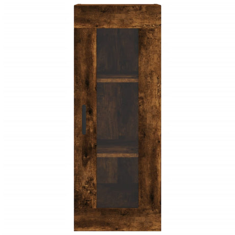 Hoge kast 34,5x34x180 cm bewerkt hout gerookt eikenkleurig - AllerleiShop