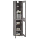 Hoge kast 34,5x34x180 cm bewerkt hout grijs sonoma eikenkleurig - AllerleiShop