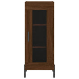 Hoge kast 34,5x34x180 cm bewerkt hout bruin eikenkleur - AllerleiShop