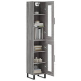 Hoge kast 34,5x34x180 cm bewerkt hout grijs sonoma eikenkleurig - AllerleiShop