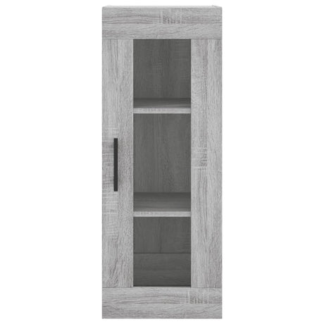 Hoge kast 34,5x34x180 cm bewerkt hout grijs sonoma eikenkleurig - AllerleiShop