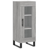 Hoge kast 34,5x34x180 cm bewerkt hout grijs sonoma eikenkleurig - AllerleiShop