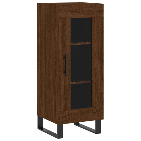 Hoge kast 34,5x34x180 cm bewerkt hout bruin eikenkleur - AllerleiShop