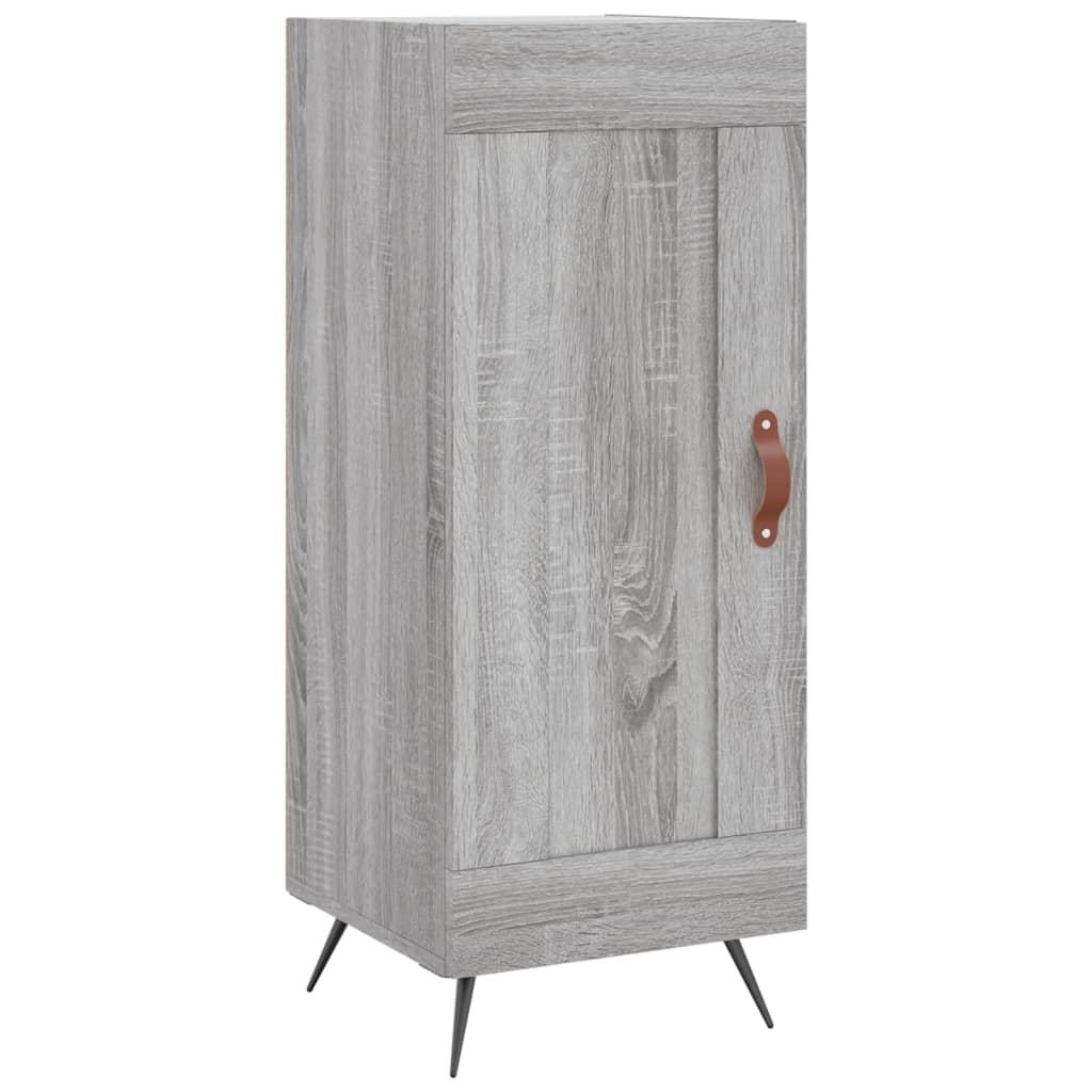 Hoge kast 34,5x34x180 cm bewerkt hout grijs sonoma eikenkleurig - AllerleiShop