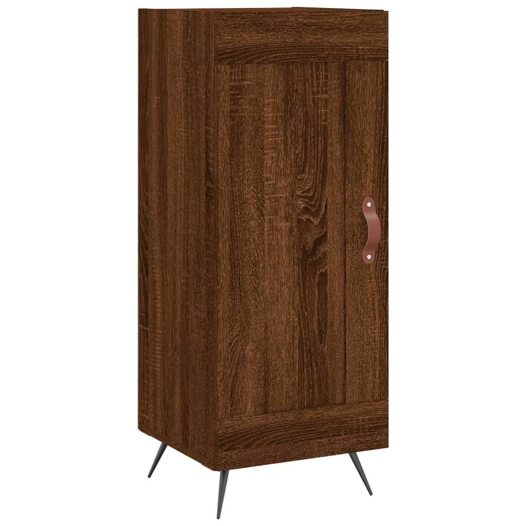 Hoge kast 34,5x34x180 cm bewerkt hout bruin eikenkleur - AllerleiShop