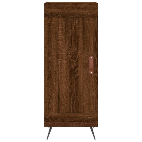 Hoge kast 34,5x34x180 cm bewerkt hout bruin eikenkleur - AllerleiShop