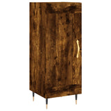 Hoge kast 34,5x34x180 cm bewerkt hout gerookt eikenkleurig - AllerleiShop