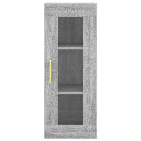 Hoge kast 34,5x34x180 cm bewerkt hout grijs sonoma eikenkleurig - AllerleiShop