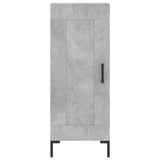 Hoge kast 34,5x34x180 cm bewerkt hout betongrijs - AllerleiShop