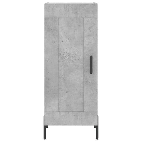 Hoge kast 34,5x34x180 cm bewerkt hout betongrijs - AllerleiShop