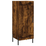 Hoge kast 34,5x34x180 cm bewerkt hout gerookt eikenkleurig - AllerleiShop