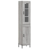 Hoge kast 34,5x34x180 cm bewerkt hout grijs sonoma eikenkleurig - AllerleiShop