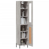 Hoge kast 34,5x34x180 cm bewerkt hout grijs sonoma eikenkleurig - AllerleiShop