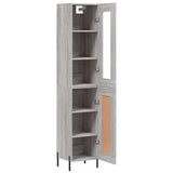 Hoge kast 34,5x34x180 cm bewerkt hout grijs sonoma eikenkleurig - AllerleiShop