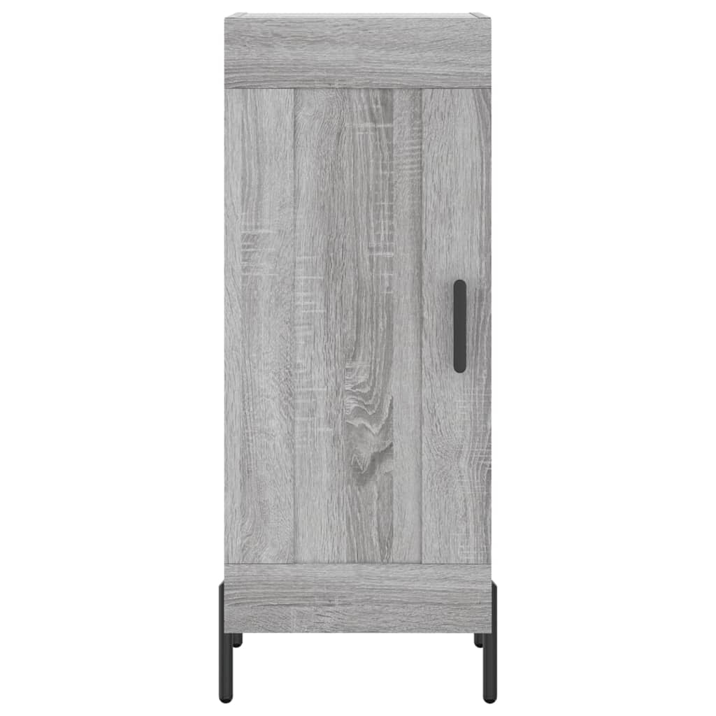 Hoge kast 34,5x34x180 cm bewerkt hout grijs sonoma eikenkleurig - AllerleiShop