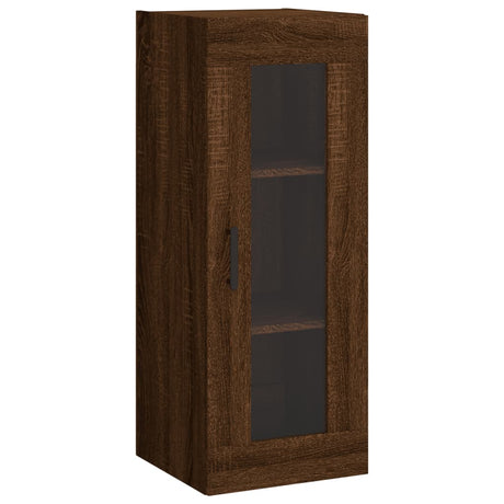 Hoge kast 34,5x34x180 cm bewerkt hout bruin eikenkleur - AllerleiShop