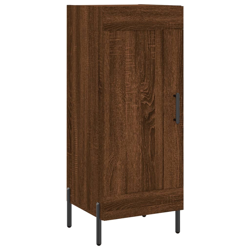 Hoge kast 34,5x34x180 cm bewerkt hout bruin eikenkleur - AllerleiShop