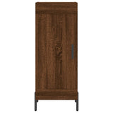 Hoge kast 34,5x34x180 cm bewerkt hout bruin eikenkleur - AllerleiShop