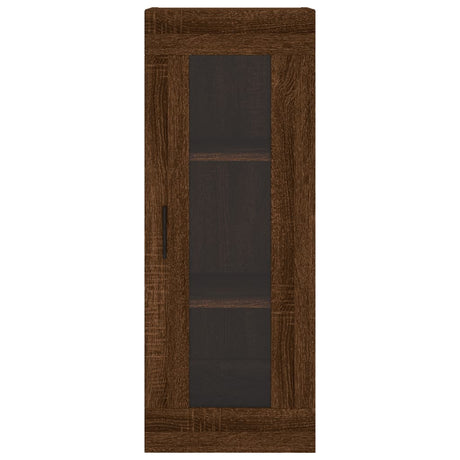 Hoge kast 34,5x34x180 cm bewerkt hout bruin eikenkleur - AllerleiShop