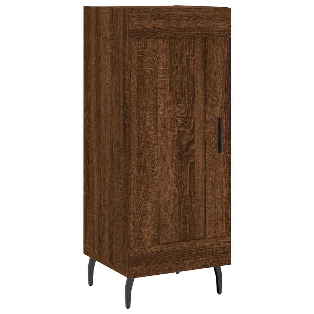 Hoge kast 34,5x34x180 cm bewerkt hout bruin eikenkleur - AllerleiShop