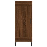 Hoge kast 34,5x34x180 cm bewerkt hout bruin eikenkleur - AllerleiShop