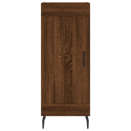 Hoge kast 34,5x34x180 cm bewerkt hout bruin eikenkleur - AllerleiShop