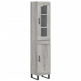 Hoge kast 34,5x34x180 cm bewerkt hout grijs sonoma eikenkleurig - AllerleiShop