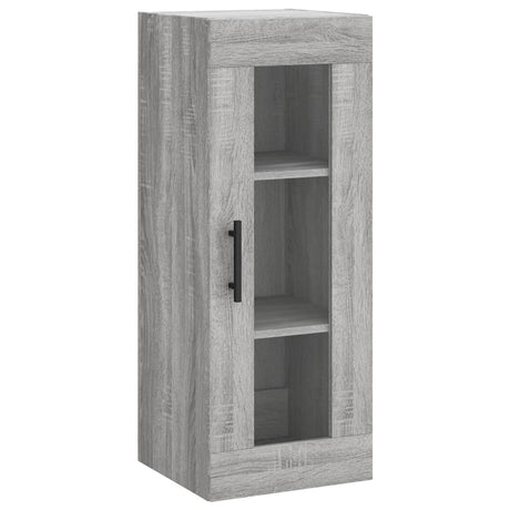 Hoge kast 34,5x34x180 cm bewerkt hout grijs sonoma eikenkleurig - AllerleiShop