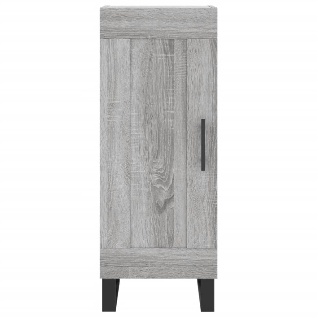 Hoge kast 34,5x34x180 cm bewerkt hout grijs sonoma eikenkleurig - AllerleiShop