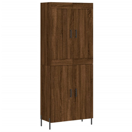 Hoge kast 69,5x34x180 cm bewerkt hout bruin eikenkleur - AllerleiShop