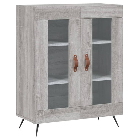 Hoge kast 69,5x34x180 cm bewerkt hout grijs sonoma eikenkleurig - AllerleiShop