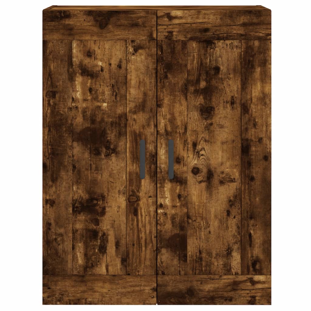 Hoge kast 69,5x34x180 cm bewerkt hout gerookt eikenkleurig - AllerleiShop