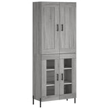 Hoge kast 69,5x34x180 cm bewerkt hout grijs sonoma eikenkleurig - AllerleiShop