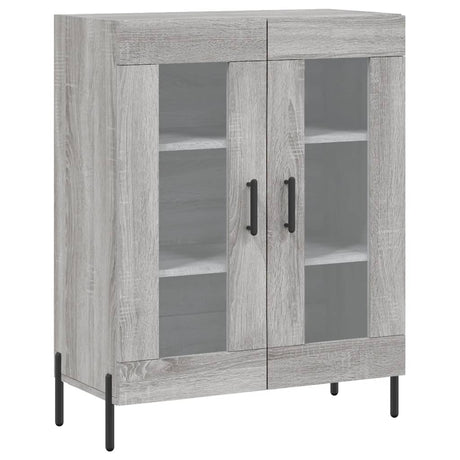 Hoge kast 69,5x34x180 cm bewerkt hout grijs sonoma eikenkleurig - AllerleiShop