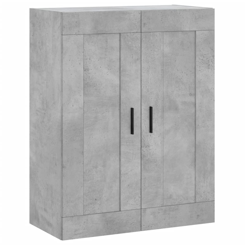 Hoge kast 69,5x34x180 cm bewerkt hout betongrijs - AllerleiShop