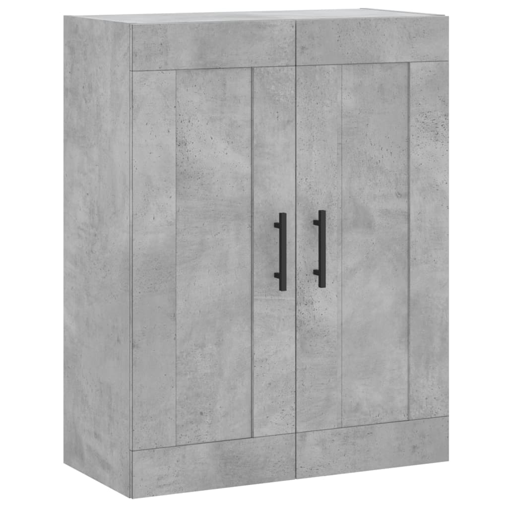 Hoge kast 69,5x34x180 cm bewerkt hout betongrijs - AllerleiShop