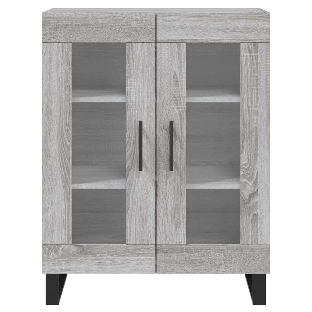 Hoge kast 69,5x34x180 cm bewerkt hout grijs sonoma eikenkleurig - AllerleiShop