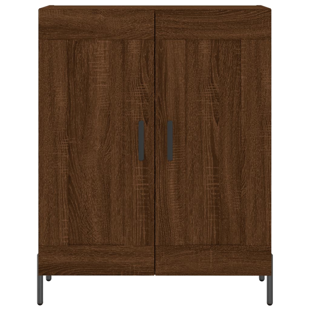 Hoge kast 69,5x34x180 cm bewerkt hout bruin eikenkleur - AllerleiShop